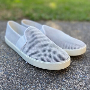 Vince Preston B Perforated White Leather Slip-On Loafer Sneakers 9.5